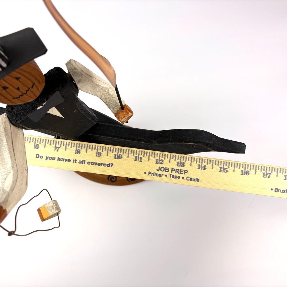 Primitives by Kathy Stand Up‎ Jack on Crow Dan DiPaolo Wooden Folk Art Halloween - Picture 10 of 15